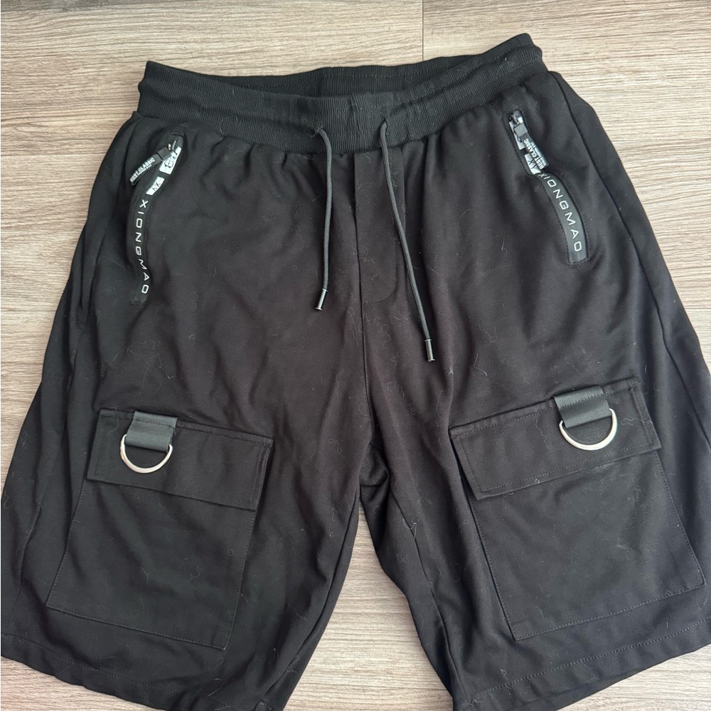 Men's Black Cargo Shorts